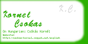 kornel csokas business card